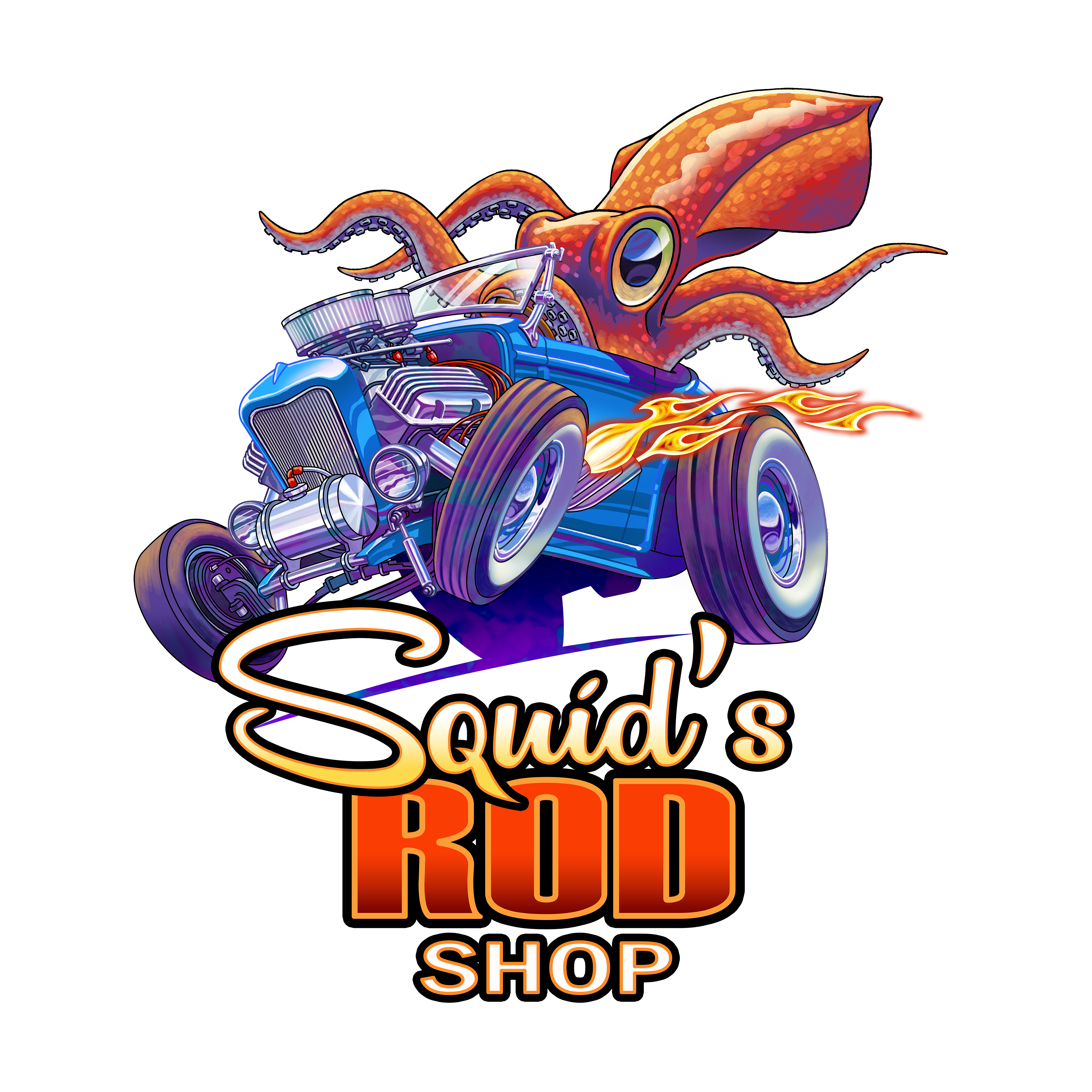 Squid’s Rod Shop logo