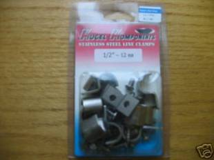 Kugel Komponents (Brake/Clutch Pedal Assemblies) - Stainless Steel Single Line Clamps 1/2" - Image 1