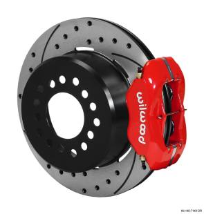 Wilwood Disc Brakes - Red Calipers and 12" Drilled Rotors with Parking Brake - Image 1
