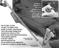 Kugel Komponents (Brake/Clutch Pedal Assemblies) - Long Stainless Steel Column Shift Arm Linkage Kit - Image 1
