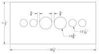 Dash Panel Insert Gauges Either Side of Speedo and Tach - Aluminum