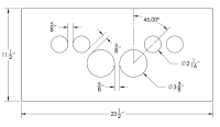 Dash Panel Insert Gauges Spread over Speedo and Tach - Stainless Steel