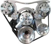 VIPS Engine Pulley Systems - Small Block Dodge - Engine Components - SB Mopar Serpentine TurboTrac Drive with P/S